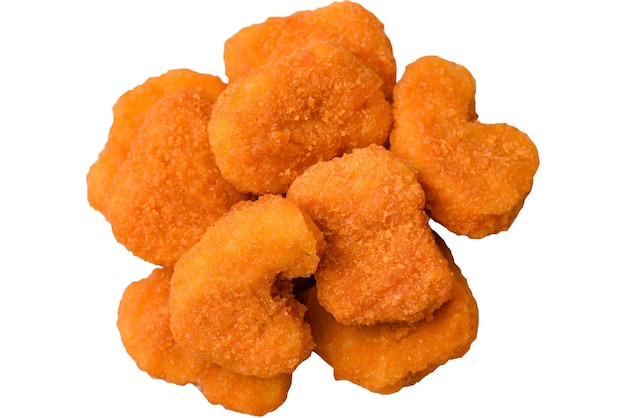 Foto delicious frisse knapperige kip nuggets op een donkere betonnen achtergrond