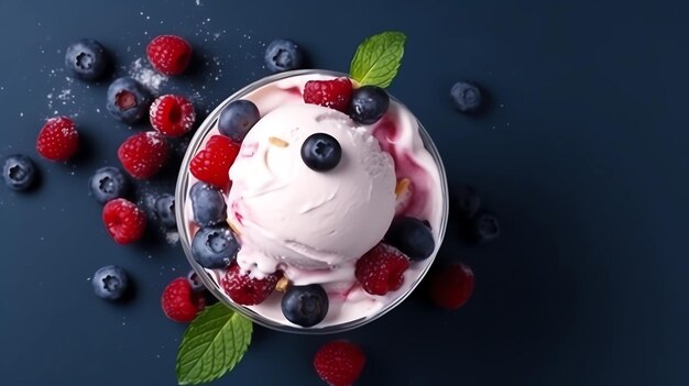 delicious fruit ice cream