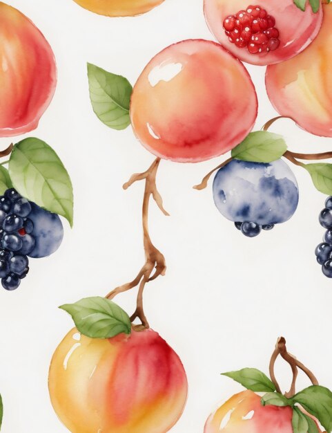 Delicious fruits pattern design