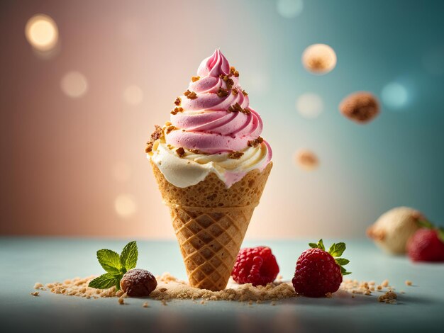 Delicious gelato is een fluweelzacht, romig bevroren dessert dat in je mond smelt.