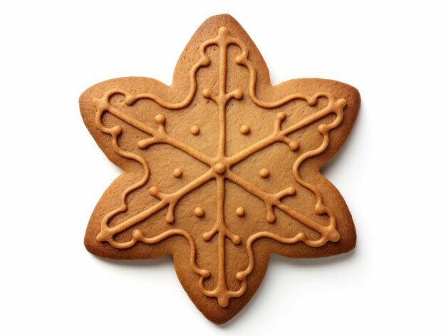 Photo delicious gingerbread star perfect for holiday treats