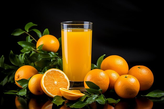 Delicious glass of orange juice