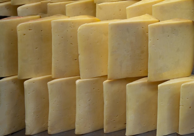 Delicious gourmet cuts of kashkaval or kasseri cheese for sale