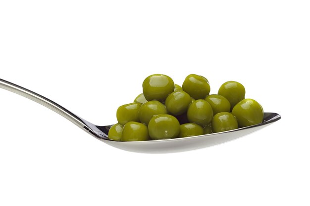 Delicious green canned peas