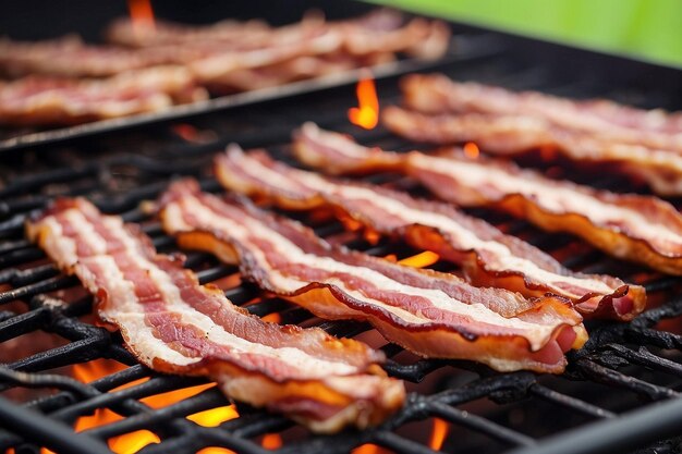 Delicious grilled bacon