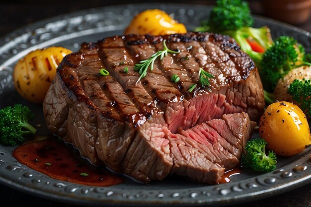 Delicious Grilled Beef Realistic Photography 5