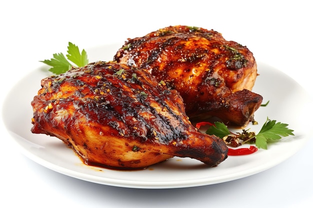 delicious grilled chicken on the plate