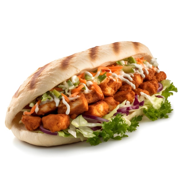 Photo delicious grilled chicken shawarma