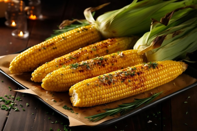 Delicious Grilled Corn on the Cob AI