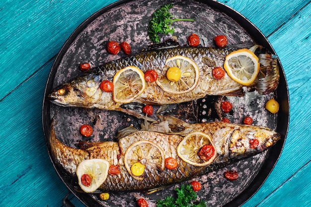 Delicious grilled fish