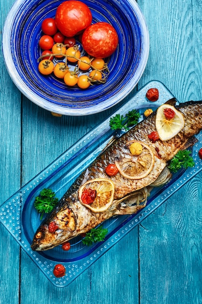 Delicious grilled fish