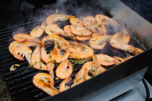 Delicious grilled shrimp