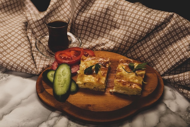 맛있고 구운 랩 샌드위치