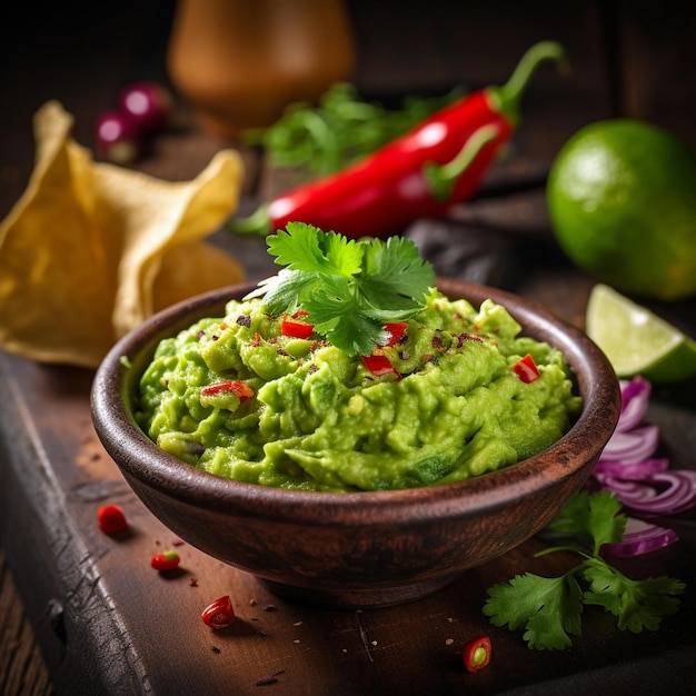 Delicious Guacamole Bowl Dip Mexican Avocado Sauce