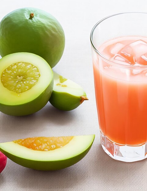 Photo delicious guava cool juice