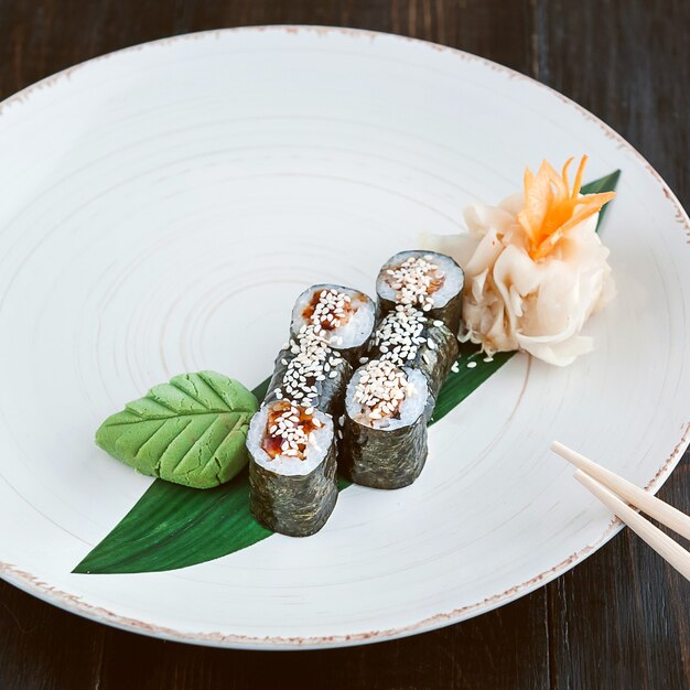 Delicious, hand-made sushi. Traditional Japanese food