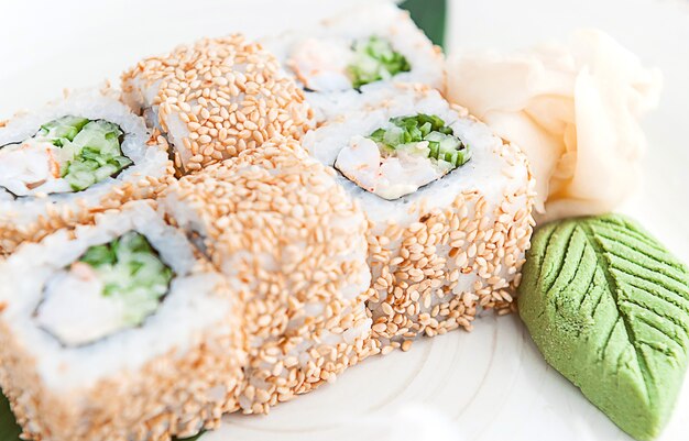 Delicious, hand-made sushi. Traditional Japanese food