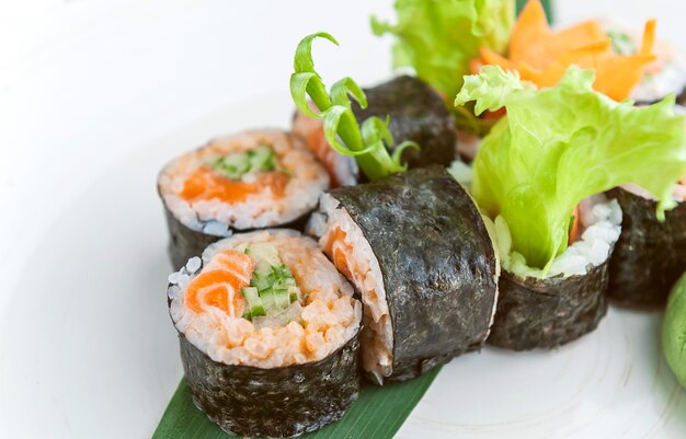 맛있는 수제초밥. 일본 전통 음식