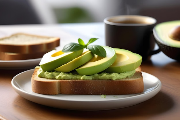 A delicious and healthy breakfast with avocado