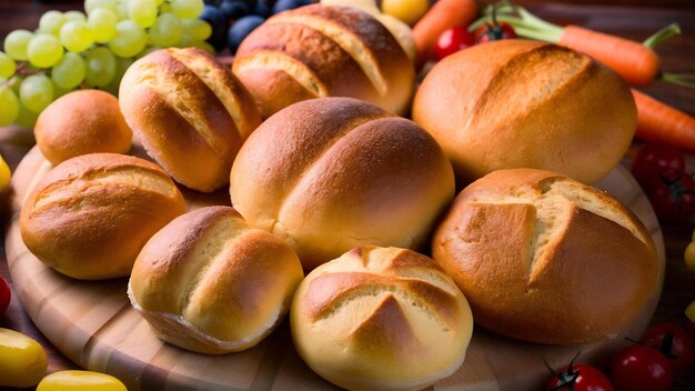 Delicious healthy buns of bread
