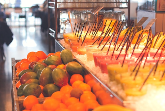 Delicious healthy food on display