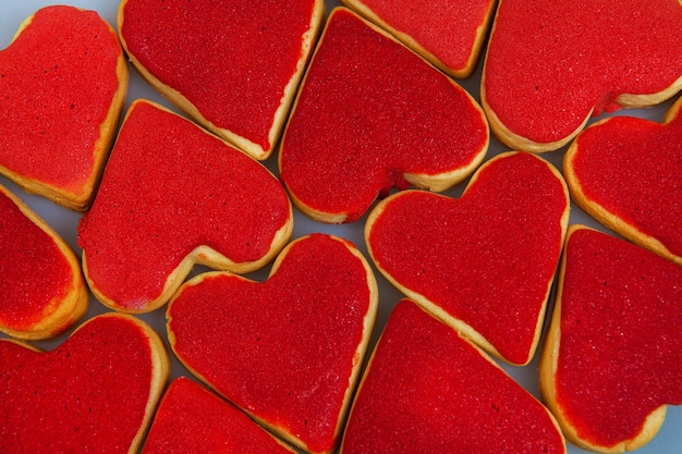 Delicious heart-shaped cookies