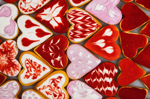 Delicious heart-shaped cookies