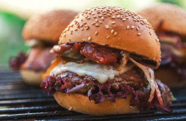 Delicious homemade burgers