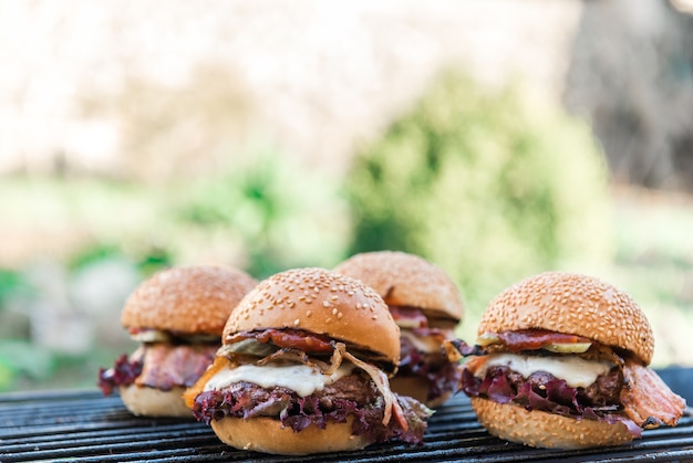 Delicious homemade burgers