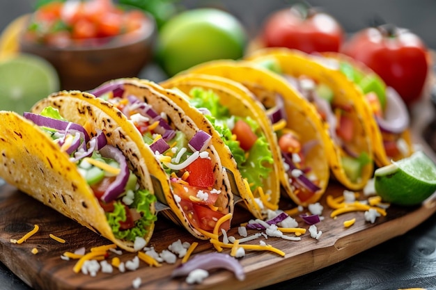 Photo delicious homemade fish tacos serving idea