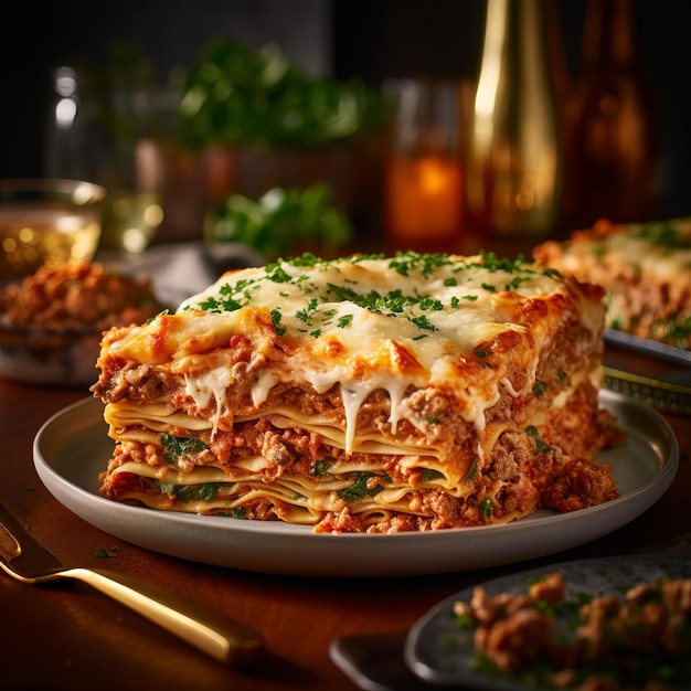 Photo delicious homemade italian lasagna