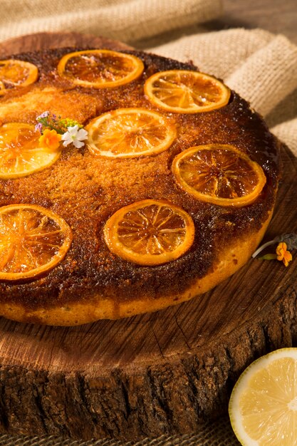 delicious homemade lemon cake.