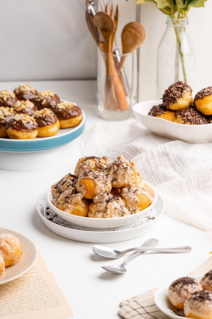 delicious homemade mini doughnut or donut Donut is popular in many countries