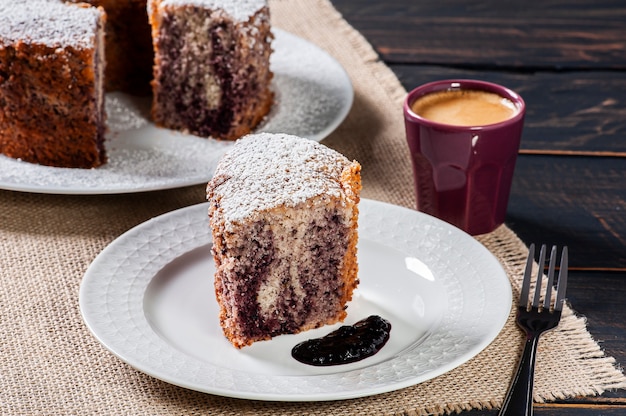 Delicious homemade panettone with chocolate