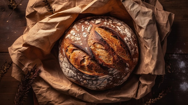 Delicious homemade sourdough baked bread