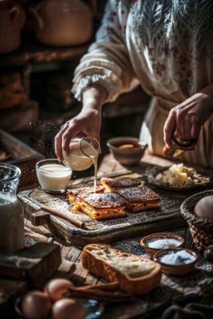 Delicious Homemade typical Spanish torrijas