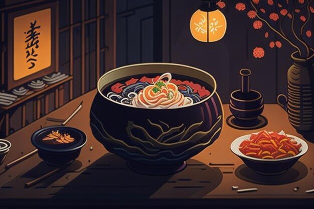 a delicious hot bowl of ramen