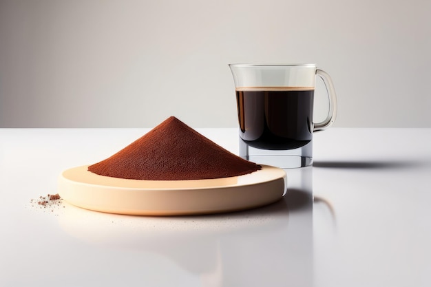 Сгенерирована концепция вкусного горячего кофе