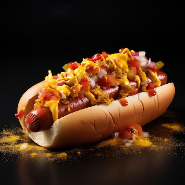 delicious hot dog images generative ai