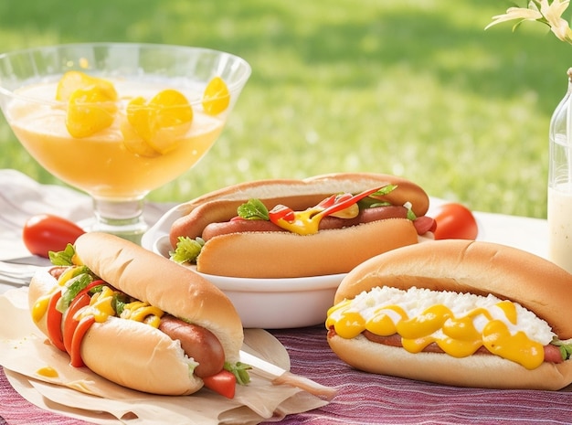 Photo delicious hot dog