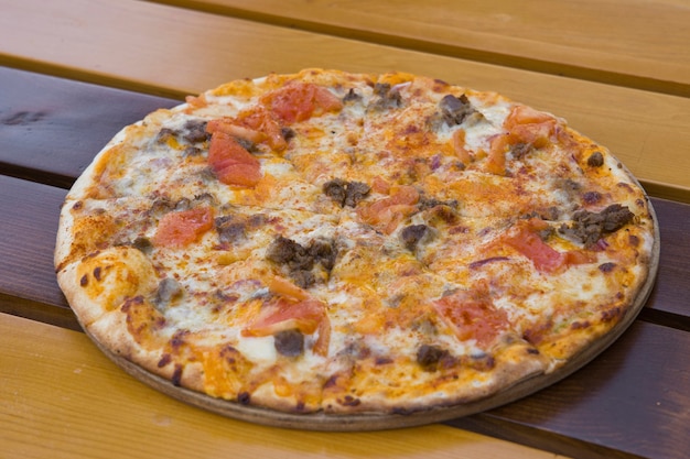 A delicious hot Italian pizza