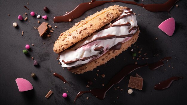 Photo delicious ice cream sandwich