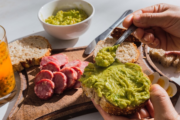 Delicious image of a succulent Latin American breakfast.