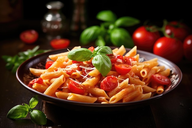 Delicious Italian pasta dish with tomato sauce and cheese