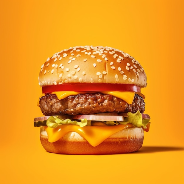 Delicious juicy cheeseburger floating in the air juicy smash burgers cheeseburger delicious food