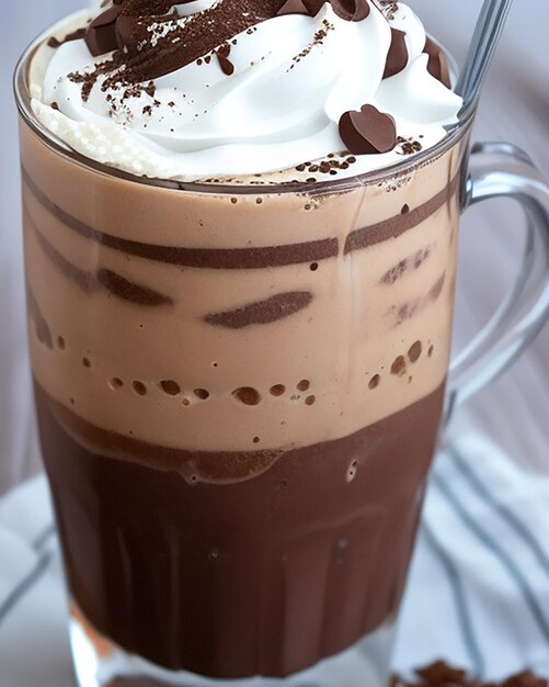 Foto delizioso frullato di kahlua mocha