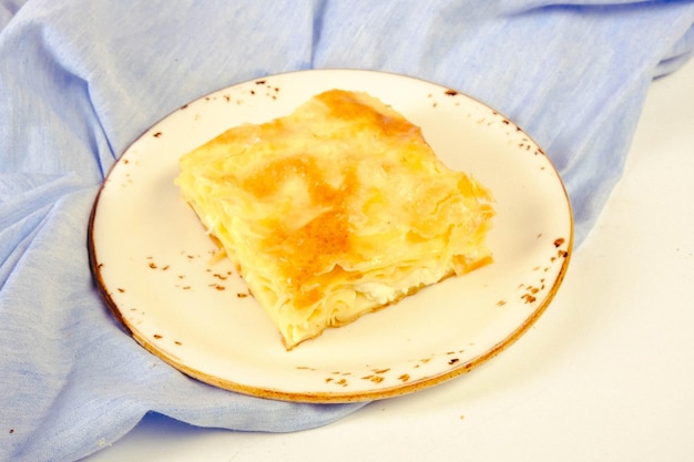 delicious layered pastry with cheese filling