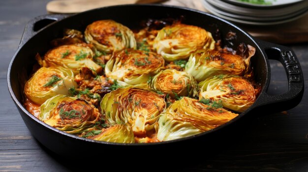 Delicious Layered Vegetable Gratin with Golden Crust on a White Plate