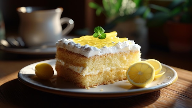 Вкусный лимонный торт