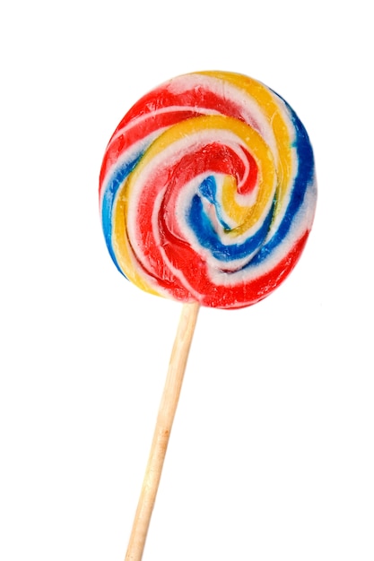 Delicious lollipop on a over white background